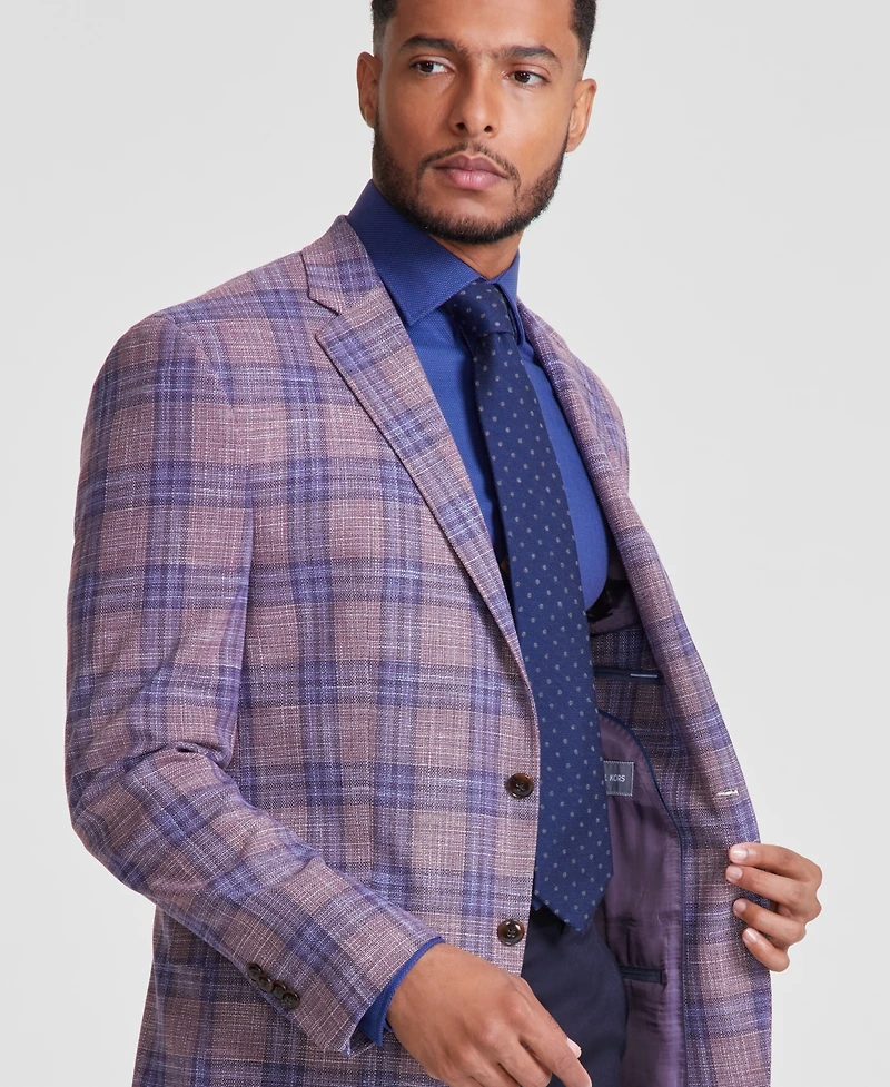 Michael Kors Men's Classic-Fit Mauve Window Sport Coat