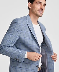 Michael Kors Men's Classic-Fit Seafoam Plaid Sport Coat
