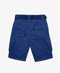 Boy's Belted Twill Cargo Shorts, 8-18
