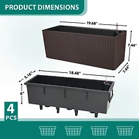 Aoodor Mahliya Planter Box (Set of 4)