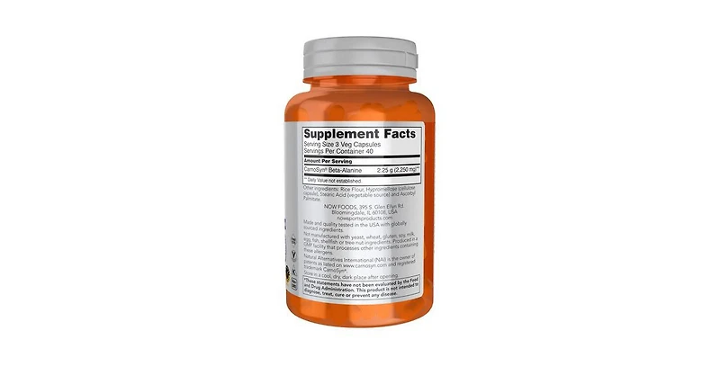 Now Foods Beta Alanine, 750 mg, 120 Caps