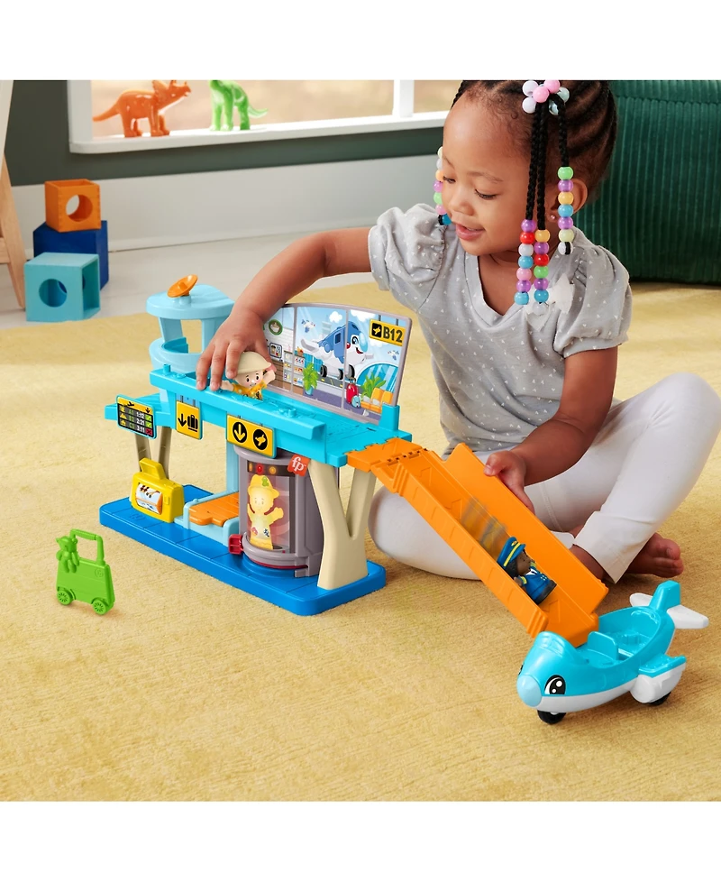 Little People Everyday Adventures Airport Toddler Playset, Airplane and 3 Play Pieces