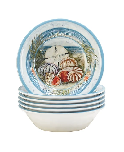Certified International Seacoast Set of 6 All Purpose Bowl 7.5" x 2", Service For 6