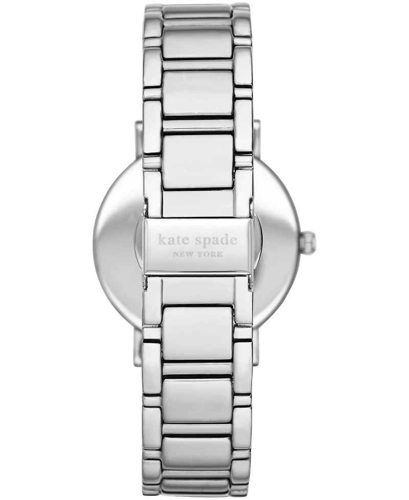 kate spade new york Women's Gramercy Three-Hand Silver-Tone Alloy Watch 38mm, KSW9014