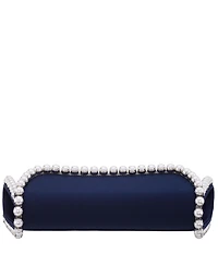 Nina Imitation Pearl Trim Trapezoid Flap Bag