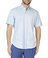 Tailorbyrd Men's Solid Knit Short Sleeve Shirt