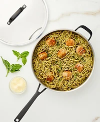 KitchenAid 5-Ply Clad Stainless Steel 5 Quart Induction Saute Pan with Lid