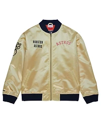 Men's Mitchell & Ness Gold Houston Astros Og 2.0 Lightweight Satin Full-Zip Jacket