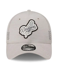 Men's New Era Cream Los Angeles Dodgers 2024 Clubhouse 39THIRTY Flex Fit Hat