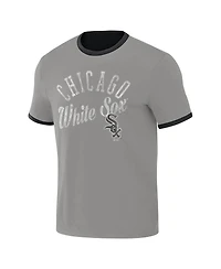 Men's Darius Rucker Collection by Fanatics Black, Gray Distressed Chicago White Sox Two-Way Ringer Reversible T-shirt
