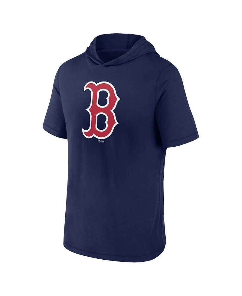 Men's Fanatics Navy Boston Red Sox Short Sleeve Hoodie T-shirt