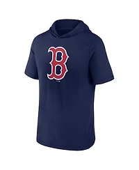Men's Fanatics Navy Boston Red Sox Short Sleeve Hoodie T-shirt