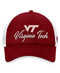 Women's Top of the World Maroon, White Virginia Tech Hokies Charm Trucker Adjustable Hat