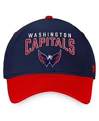 Men's Fanatics Navy, Red Washington Capitals Fundamental 2-Tone Flex Hat