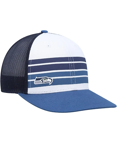 Youth Boys and Girls '47 Brand White, Blue Seattle Seahawks Cove Trucker Snapback Hat
