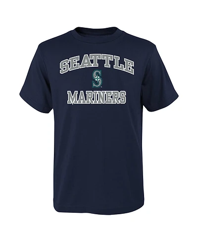 Big Boys Fanatics Navy Seattle Mariners Heart & Soul T-shirt