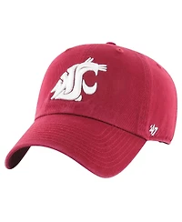 Men's '47 Brand Crimson Washington State Cougars Clean Up Adjustable Hat