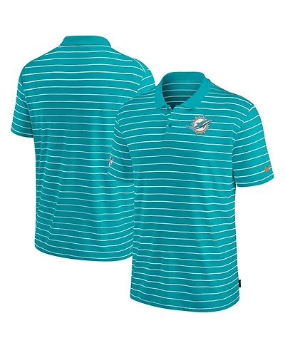 Men's Nike Aqua Miami Dolphins 2022 Sideline Lock Up Victory Performance Polo Shirt