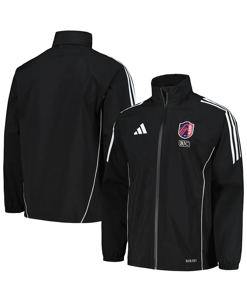 Men's adidas Black St. Louis City Sc Tiro 24 Full-Zip Hoodie Rain Jacket