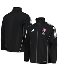 Men's adidas Black St. Louis City Sc Tiro 24 Full-Zip Hoodie Rain Jacket