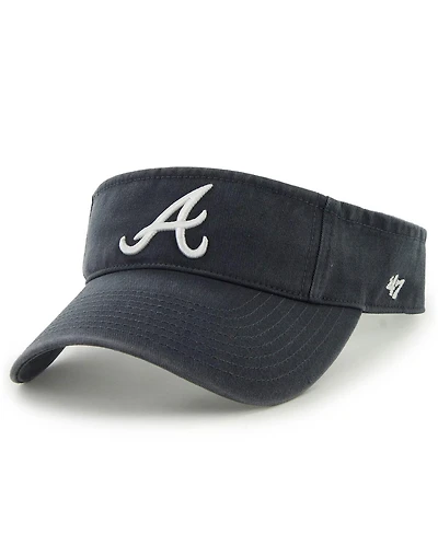 Men's '47 Brand Navy Atlanta Braves Clean Up Adjustable Visor