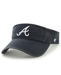 Men's '47 Brand Navy Atlanta Braves Clean Up Adjustable Visor