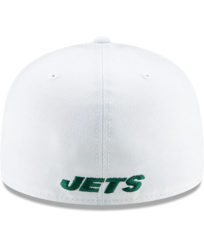 Men's New Era White New York Jets Omaha 59FIFTY Fitted Hat