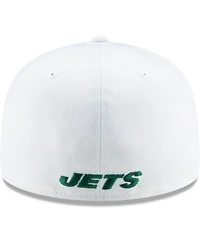 Men's New Era White New York Jets Omaha 59FIFTY Fitted Hat