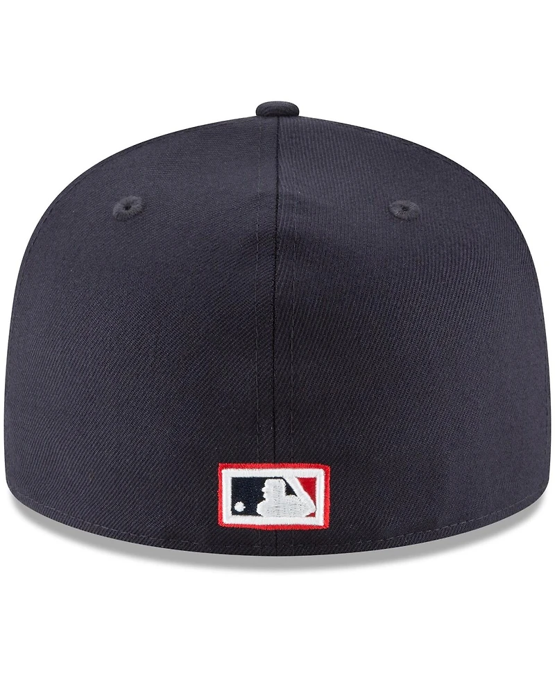 Men's New Era Navy Cleveland Guardians Cooperstown Collection Wool 59FIFTY Fitted Hat