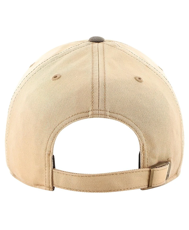 Men's '47 Brand Khaki, Black Distressed Vegas Golden Knights Dusted Sedgwick Mvp Adjustable Hat