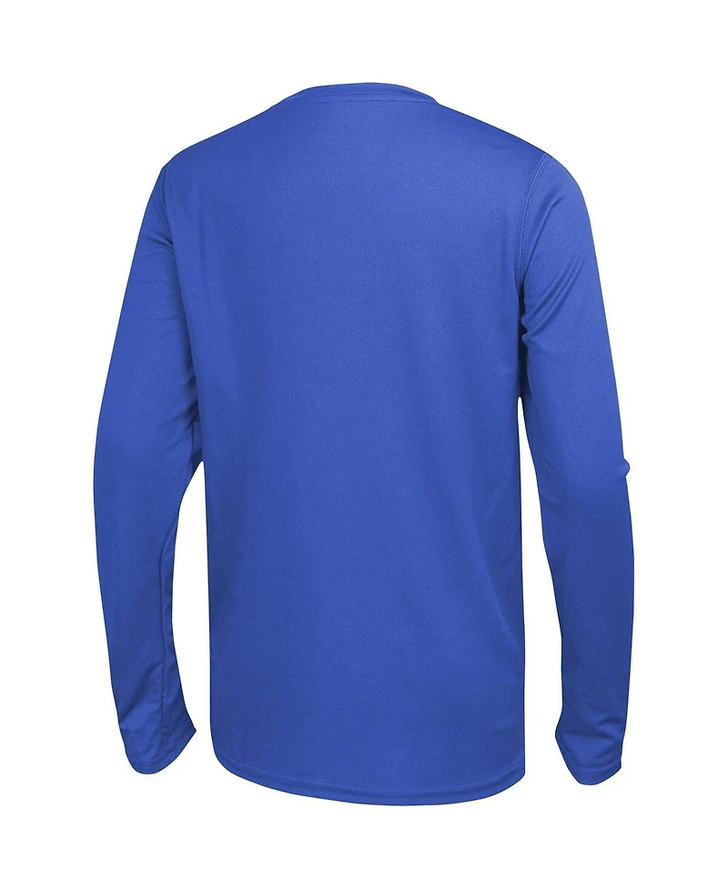 Men's Royal Los Angeles Rams Side Drill Long Sleeve T-Shirt
