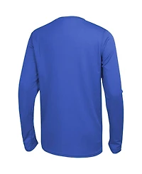 Men's Royal Los Angeles Rams Side Drill Long Sleeve T-Shirt