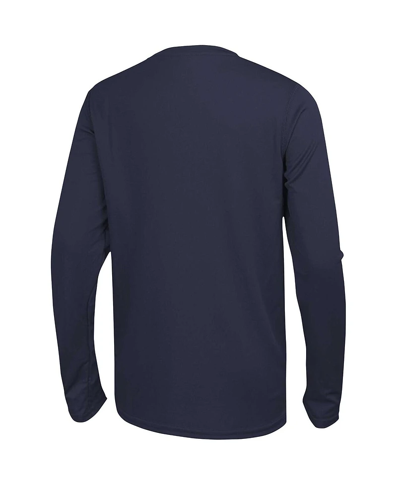 Men's College Navy Seattle Seahawks Side Drill Long Sleeve T-Shirt