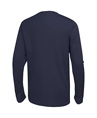 Men's College Navy Seattle Seahawks Side Drill Long Sleeve T-Shirt