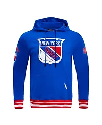 Men's Pro Standard Blue New York Rangers Retro Classic Fleece Pullover Hoodie