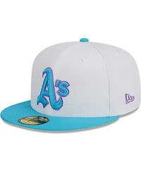 Men's New Era White Oakland Athletics Vice 59FIFTY Fitted Hat