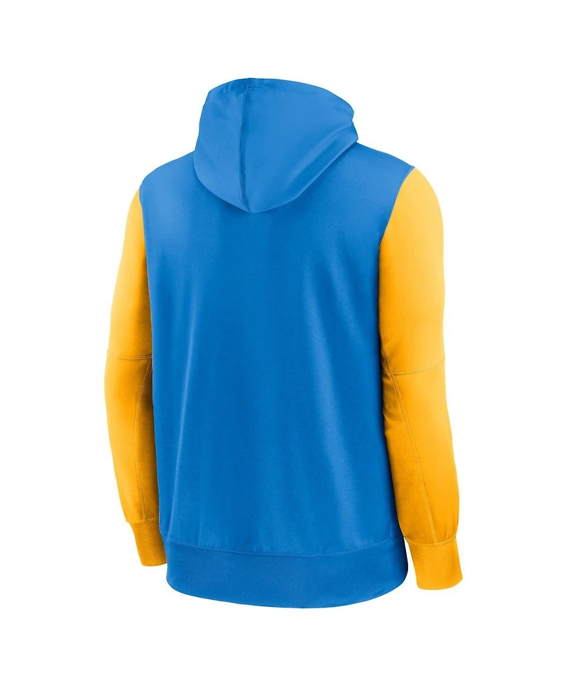 Men's Nike Powder Blue Los Angeles Chargers Performance Full-Zip Hoodie