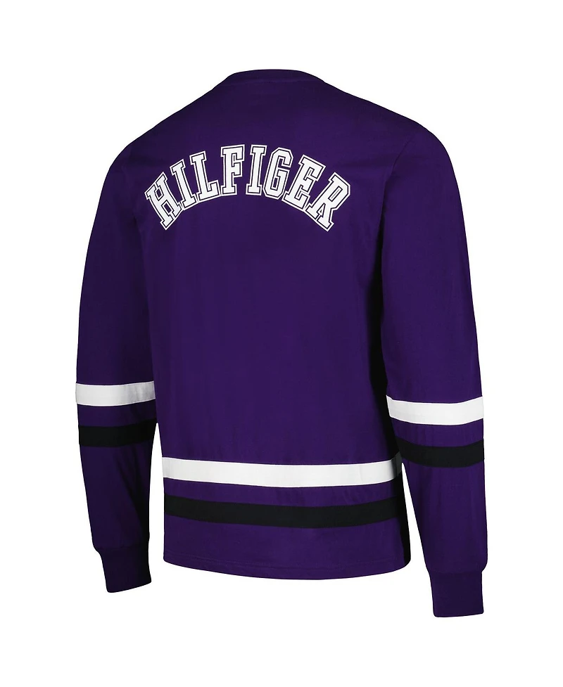Men's Tommy Hilfiger Purple, Black Baltimore Ravens Nolan Long Sleeve T-shirt