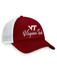 Women's Top of the World Maroon, White Virginia Tech Hokies Charm Trucker Adjustable Hat