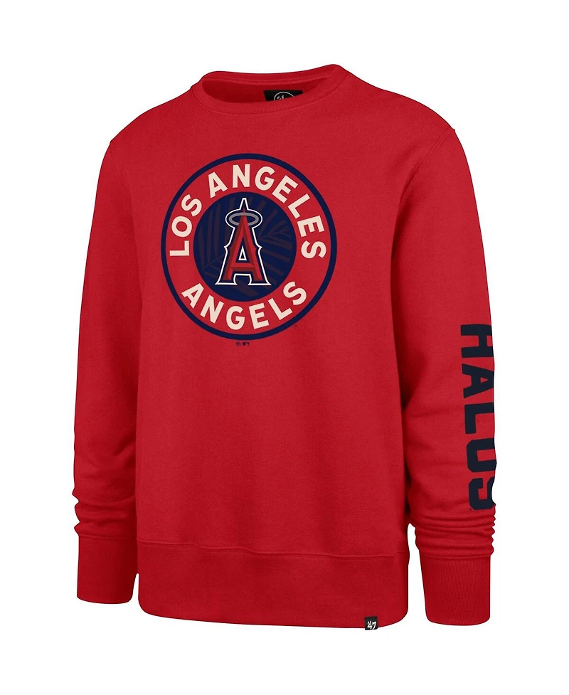 Men's '47 Brand Red Los Angeles Angels City Connect Legend Headline Pullover Sweatshirt