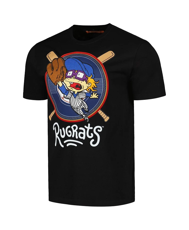 Men's Freeze Max Black Rugrats Chuckie Baseball T-Shirt