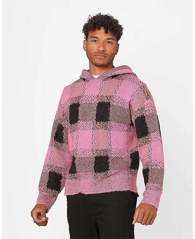 Xxiii Men's Dalas Plaid Sweater Hoodie