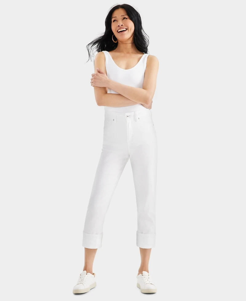 Style & Co Women's High-Rise Cuffed Capri Jeans, Exclusively at Macy's