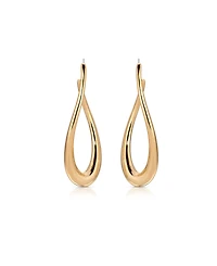 Ettika Oblong 18k Gold Plated Abstract Hoop Earring