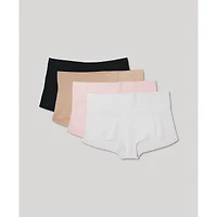 Pact Women's Cotton Foldover Brief 4-Pack