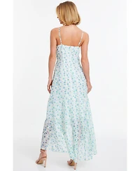 Quiz Women's Chiffon Jacquard Strappy Maxi Dress