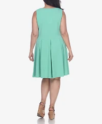 White Mark Plus Size Crystal Dress