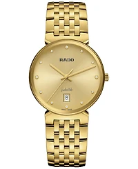 Rado Women's Swiss Florence Diamond (1/20 ct. t.w.) Gold Pvd Stainless Steel Bracelet Watch 38mm