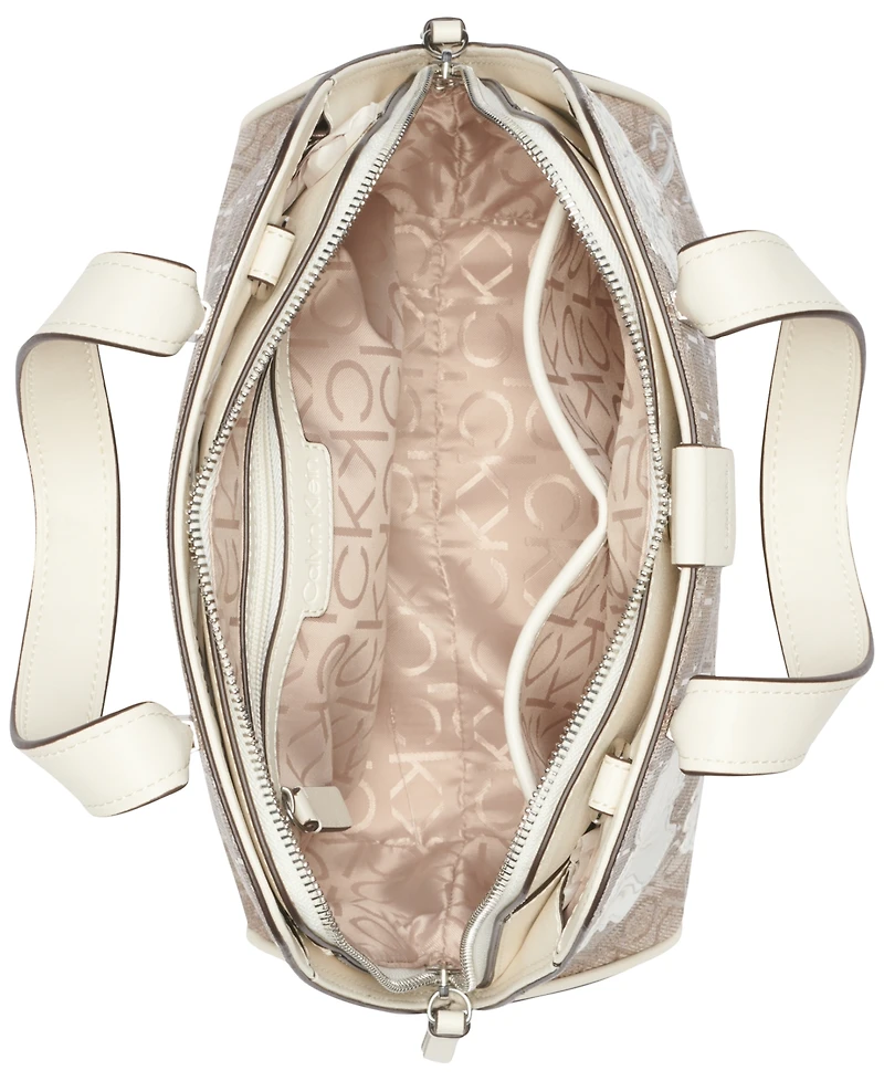 Calvin Klein Audrey Floral Signature Convertible Satchel