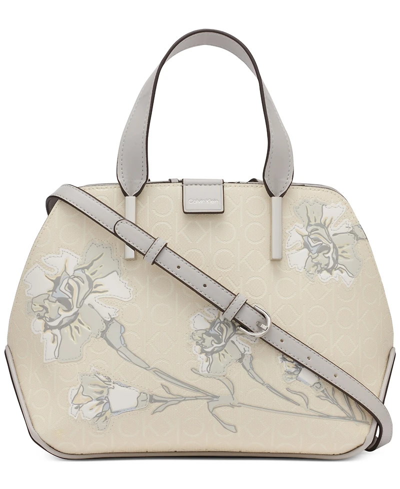 Calvin Klein Audrey Floral Signature Convertible Satchel
